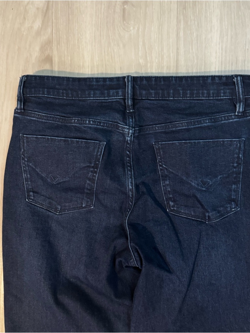 Hudson high rise straight jeans dark wash blue denim size 12 - Picture 6 of 13